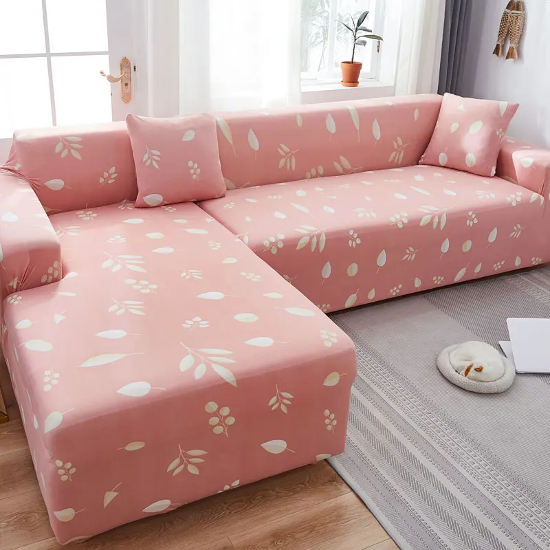 

Printed Sofa Covers for Living Room All-inclusive Slip-resistant Couch Cover Strech Slipcover L Shape Corner Sofa Need 2 pieces