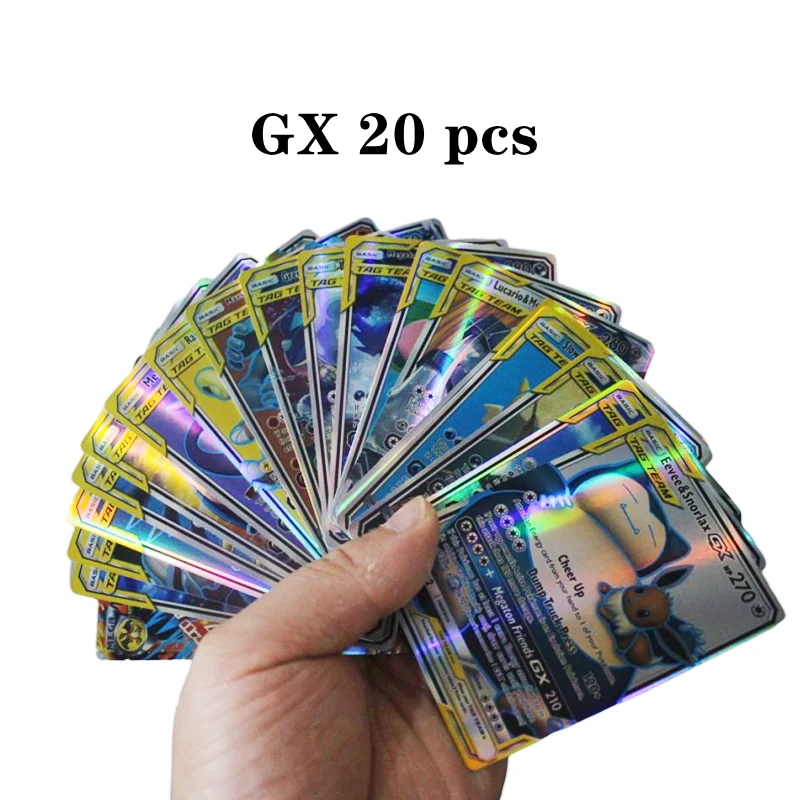 

Pokemon English Flash Card EX 20 Pcs Not Repeating Children's Board Game Collection Card Christmas Gifts for Children