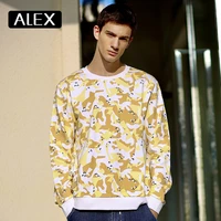alex plein sweatshirt men 100 cotton cartoon printing oversized one piece man clothing streetwear round neck casual stylist new