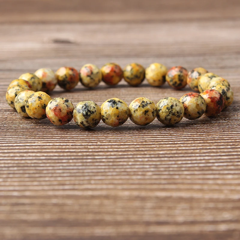 LanLi 8 мм различные цвета натурального халцедона браслет из бисера серия шармов