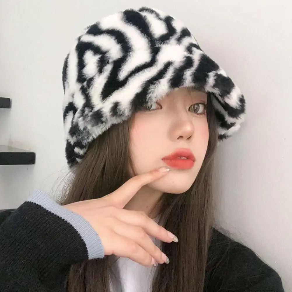 

Панама из искусственного меха для мужчин и женщин, модная зимняя шапка рыбака, утолщенная мягкая теплая шапка для рыбалки, уличная Солнцеза...