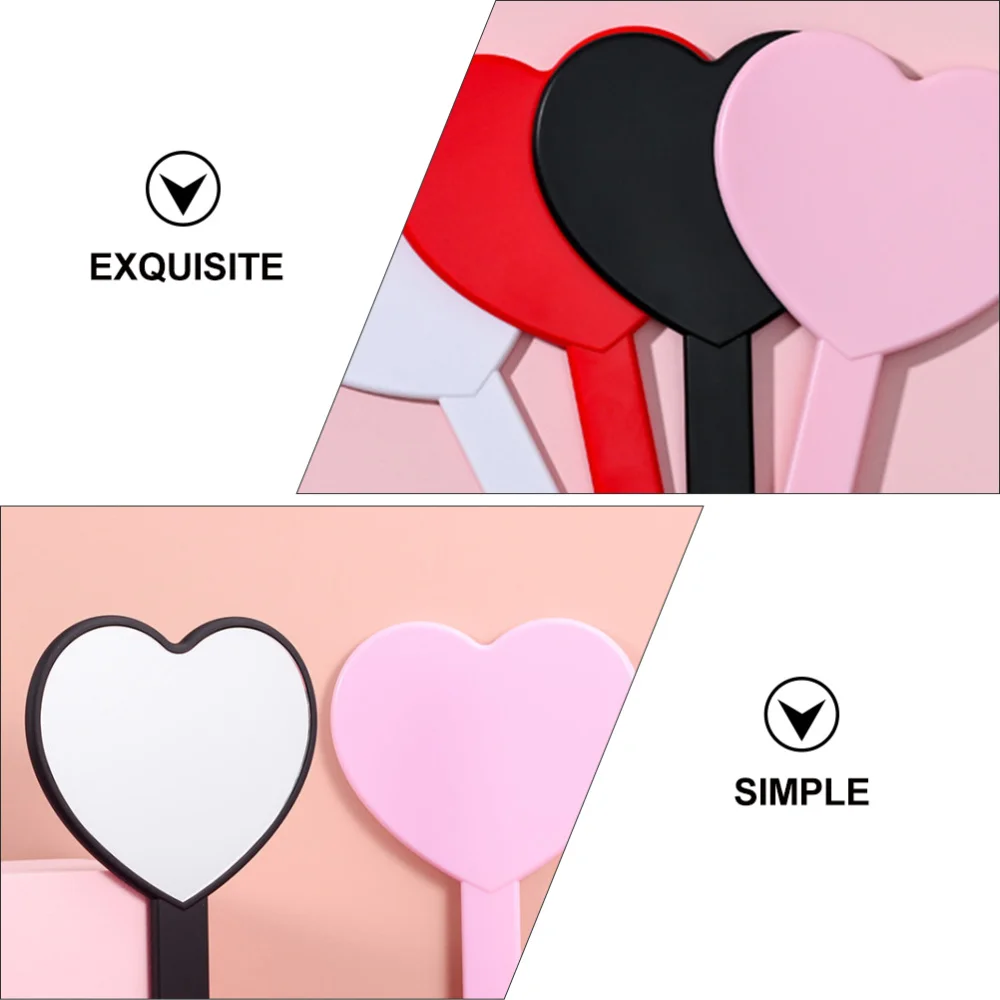 

3 Pcs Creative Vanity Mirrors Portable Mirrors High-definition Mirrors (Black)