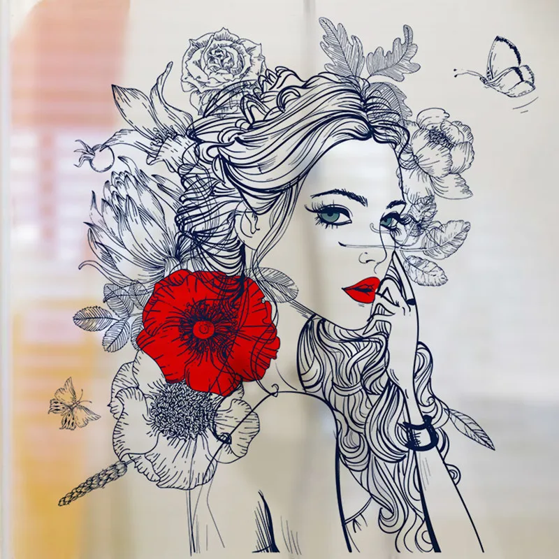 Наклейки на окно унитаз ванную комнату темно красные наклейки стену для девушек