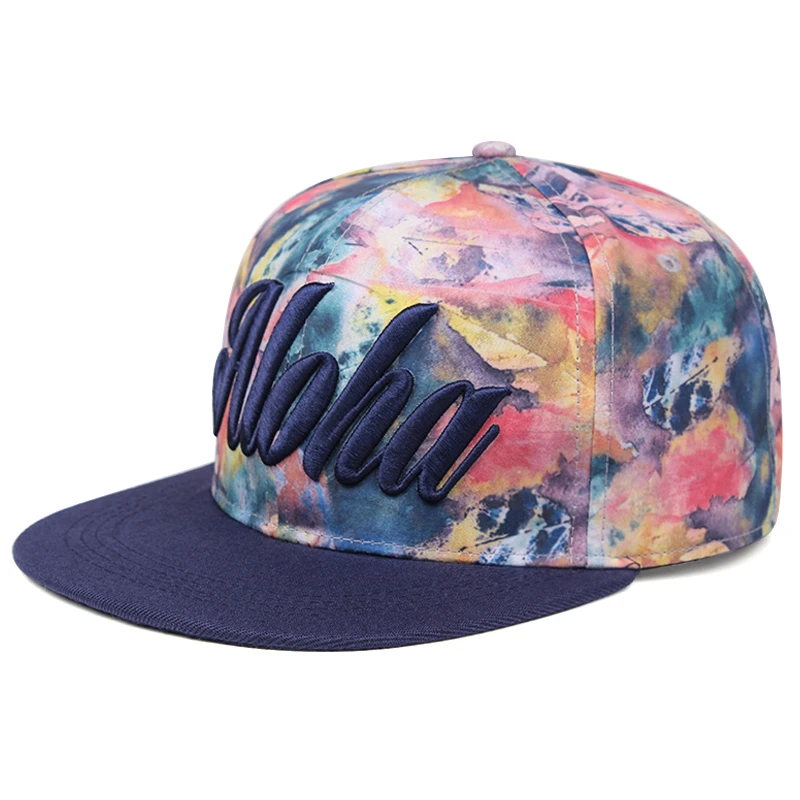 Новая плоская шапка с принтом модная в стиле хип-хоп Женская Бейсболка ALOHA