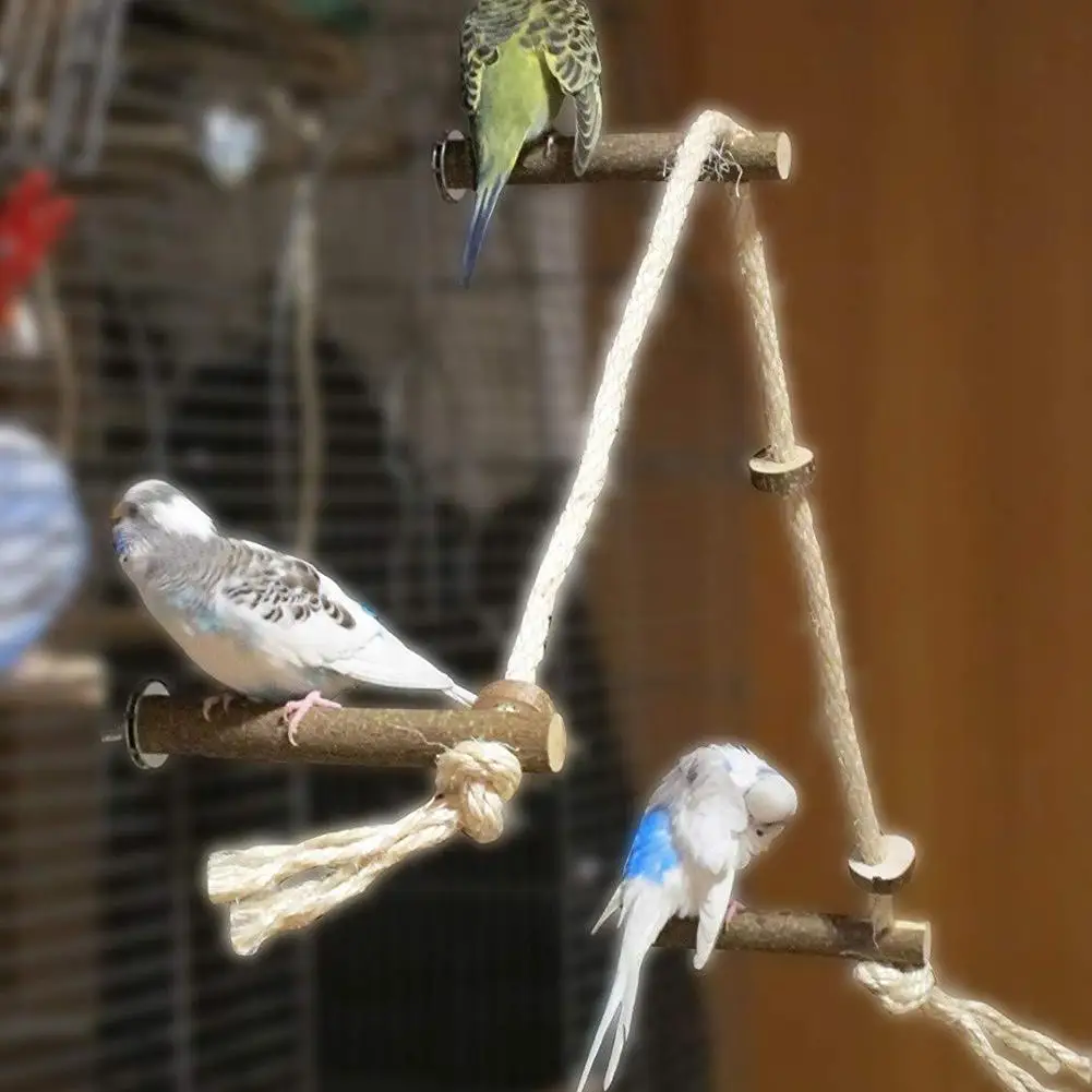 

Pet Bird Parrot Cockatiel Stand Frame Cage Ladder Climbing Hammock Bird Toys Parrot Toys