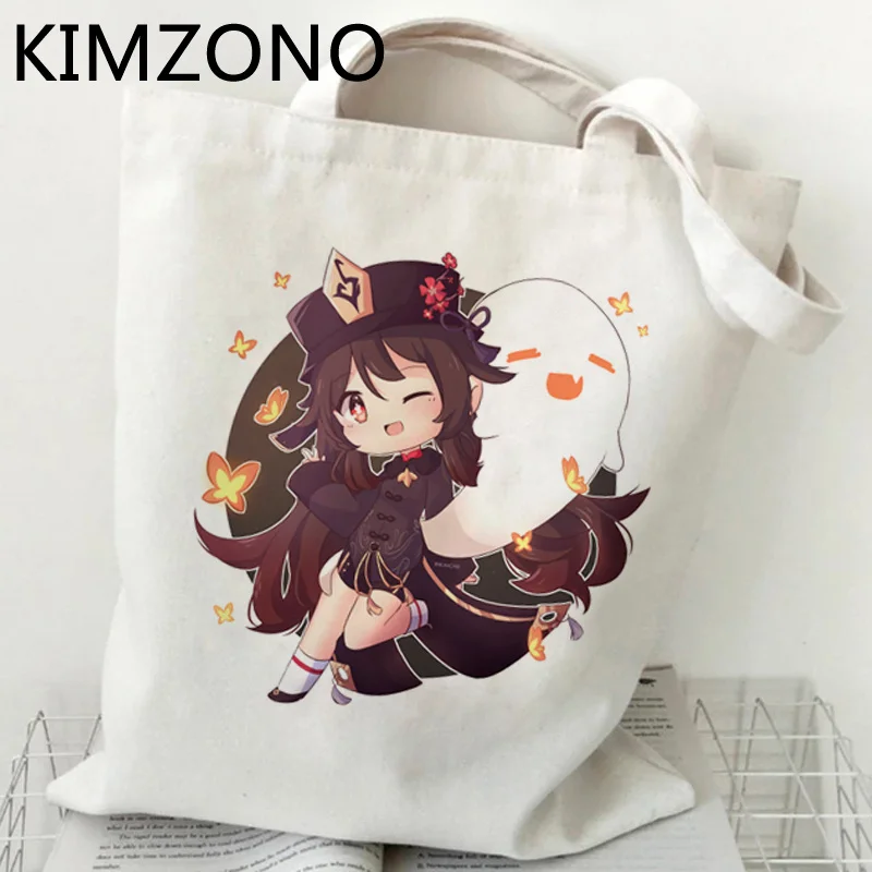 

Сумка для покупок Genshin Impact Hu Tao, Джутовая сумка, сумка для покупок, сумки для покупок