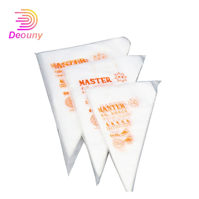 

DEOUNY 100 Pcs S/M/L Pastry Bags Disposable Cream Piping Bags Icing Nozzle Fondant Cake Decorating Pastry Tips Kitchen Cake Tool
