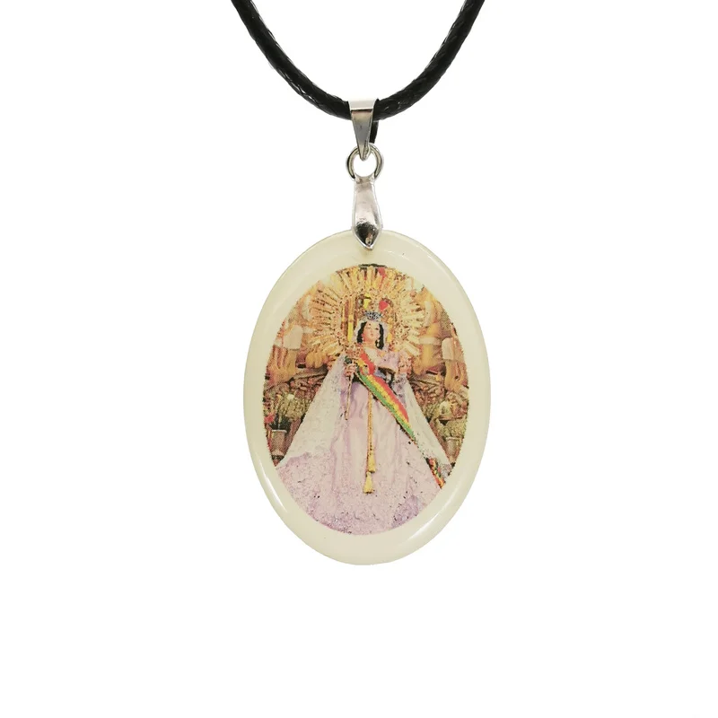 

Luminous Men Women Pendant Necklace Virgin Mary Jesus Pendant Chain Statement Necklace Women Fashion Pendant Catholic Jewelry