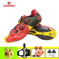 sidebike carbon cycling shoes road men women breathable sapatilha ciclismo bicycle sneakers self locking ultra light bike shoes