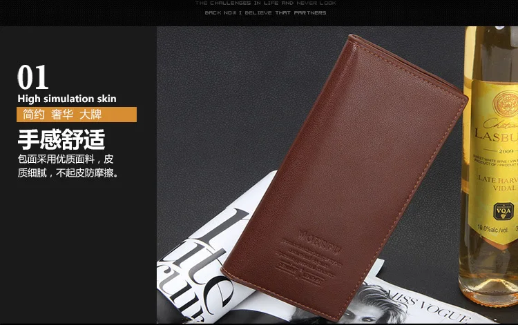 Горячая Распродажа длинный мульти-Карточный бумажник из мягкой кожи для мужчин