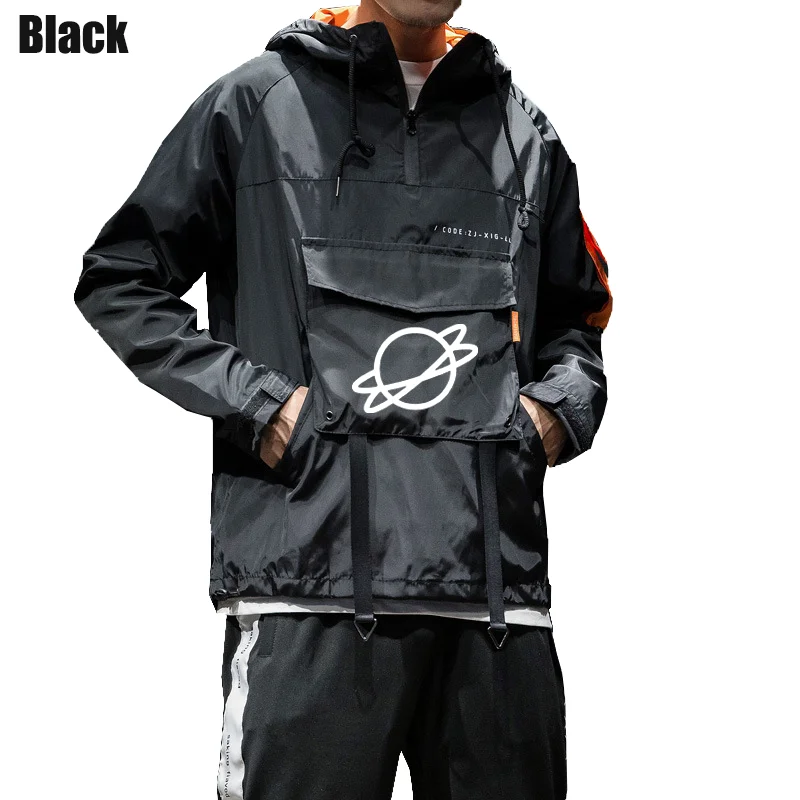 

Bikinis Secret Men's Streetwear Hip Hop Clothes Spring Autumn Warm Windbreakers Zipper Hooded Coat Harajuku Bomber Jacket