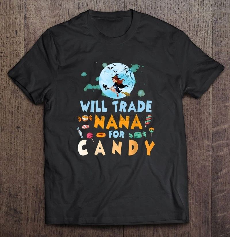 Мужская смешная Футболка модная футболка будет торговать Nana для конфет Хэллоуин