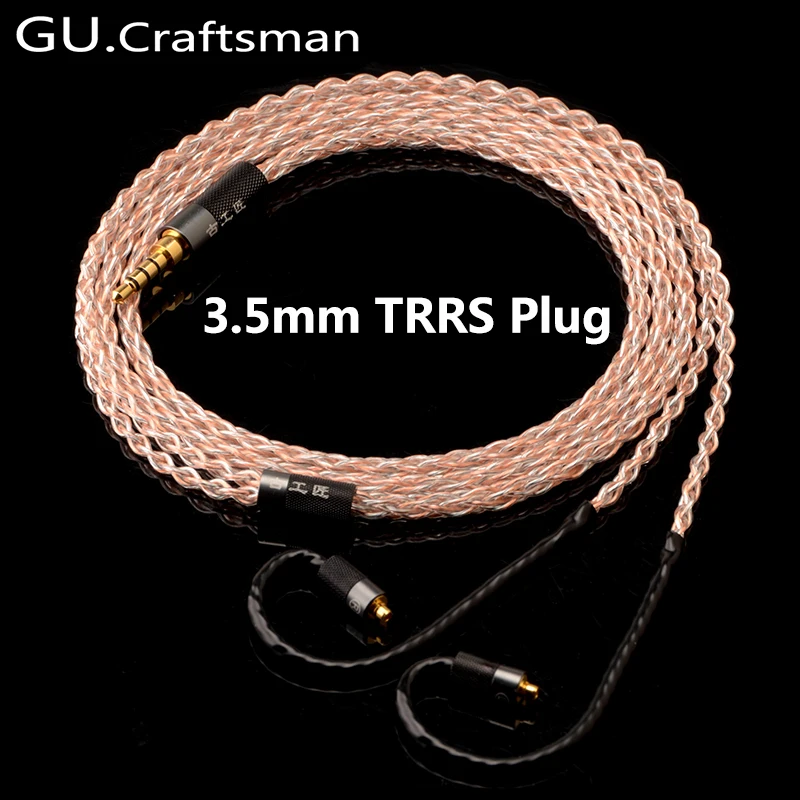Кабель для наушников GUCraftsman 5n OFC из меди 2 5/4 4 мм Balance MMCX se846 se535 w40 w60 w80 xelento AK T8iE T9IE VEGA |