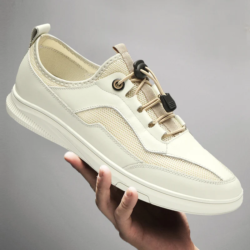 

Men's Casual Running Shoes Shoes Casual Leather Men Shoe Man Leisure White Fashion Loafers For Zapatillas Sapato Summer