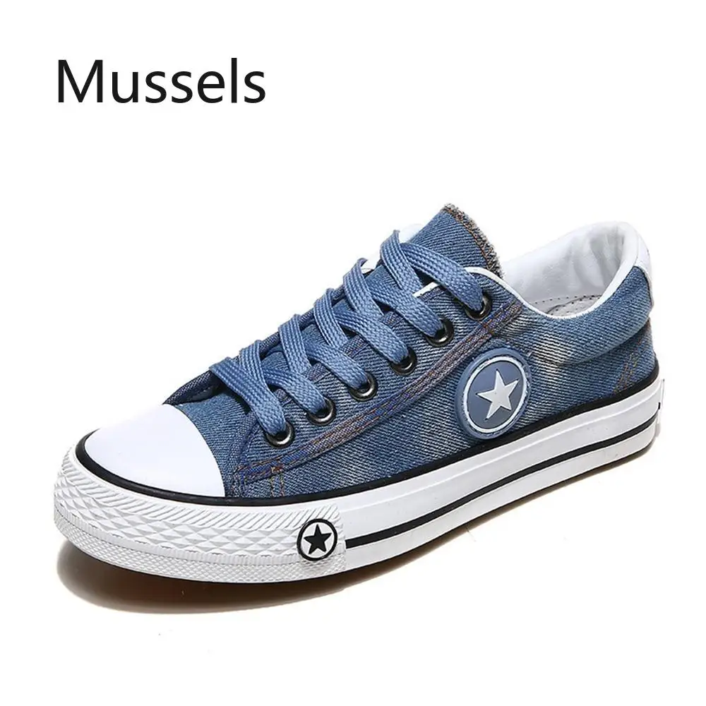 Модные кроссовки Джинсовая Повседневная обувь женская летняя резиновая