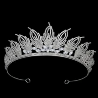 tiaras and crown hadiyana vintage temperament feather shape for wemen wedding party headband rhinestone bcy8926 corona princesa