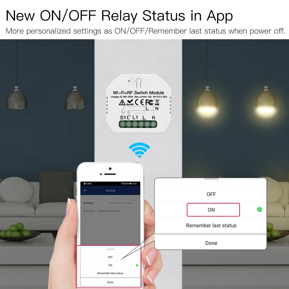 Wi Fi умный светильник переключатель Diy выключатель модуль приложение Smart