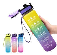 1000ml outdoor water bottle with straw sports bottles hiking camping plastic drink bottle bpa free