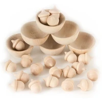 unfinished wooden wooden acorn natural wood counting and sorting dcor handicraft kit diy for paintingart projects