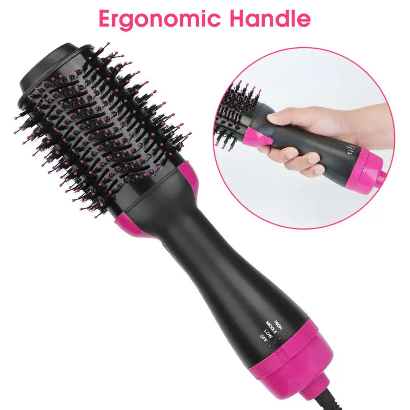 

One Step 4 in 1 Step Hot Hair Dryer Comb Volumizer Brush Straightening Curling