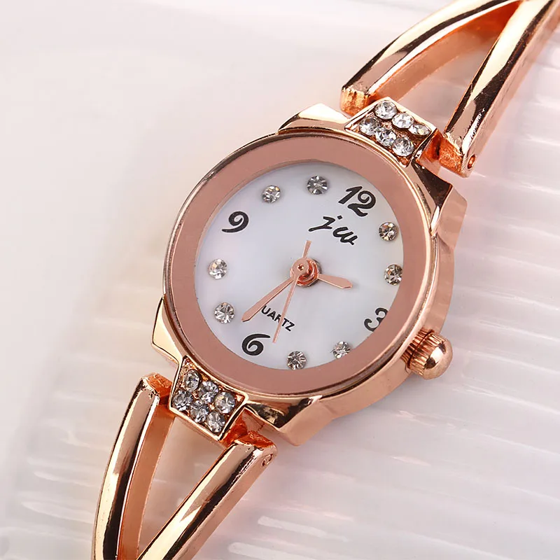 

Fashion Women Stainless Steel Dial Watches Ladies Luxury Diamond Small Dial Wristwatches Female Creative Watch Relgio Feminino