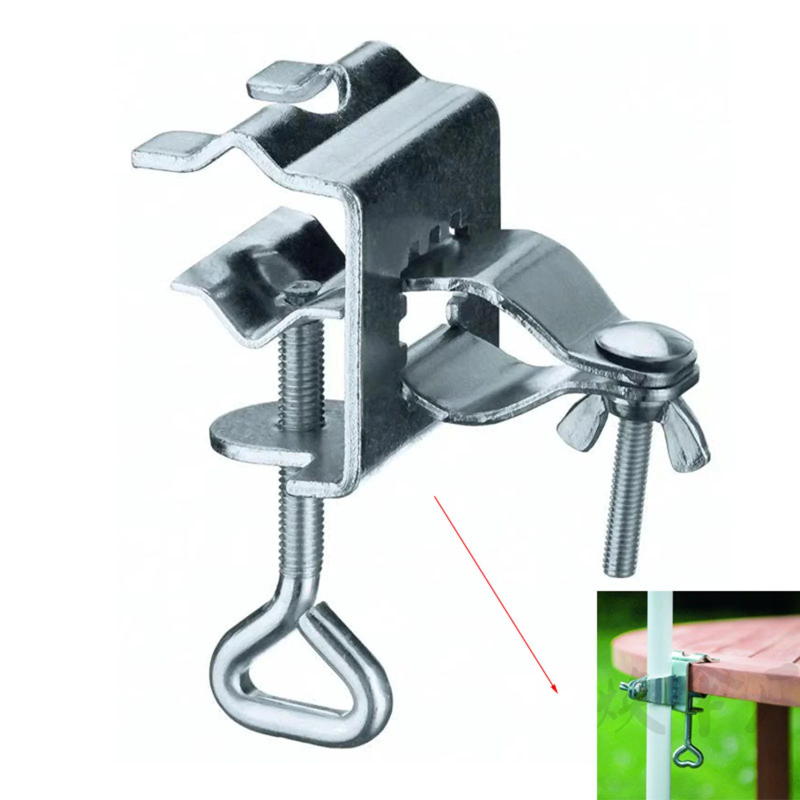 

Steel Umbrella Clamp Umbrella Stand Bench Patio Umbrella Holder Umbrella Stand Fixed Clip for Beach Courtyard Balcony