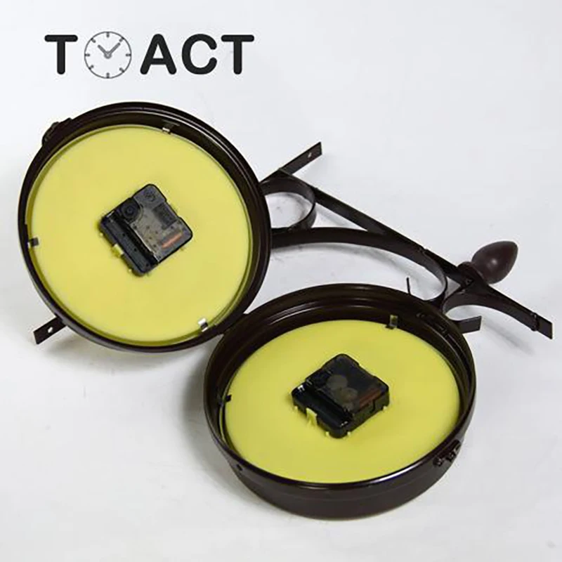 Европейские настенные часы в стиле ретро двухсторонние Подвесные украшение для