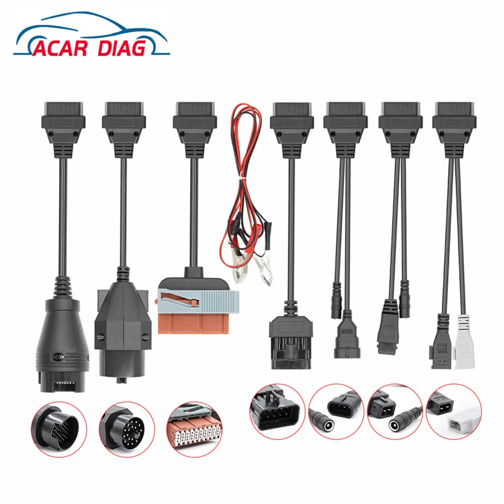 Автомобильный диагностический разъем OBDII OBD2 адаптер мультиинтерфейс для кабелей 3/10/20/30/38pin Проверить автомобильный комплект настройки.