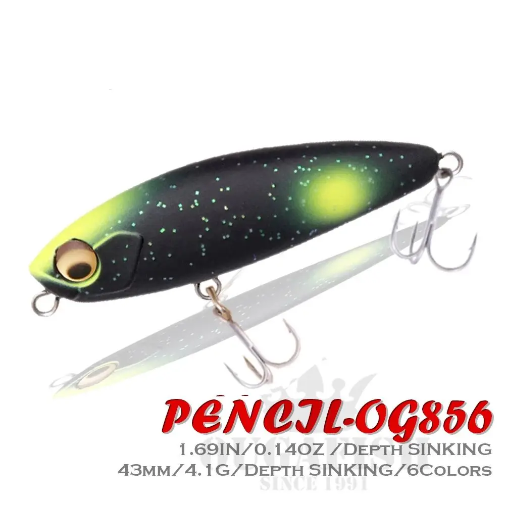 

41g 43mm Tackle Crankbaits Useful Minnow Lures Fish Hooks Winter Fishing Pencil Baits with Steel ball