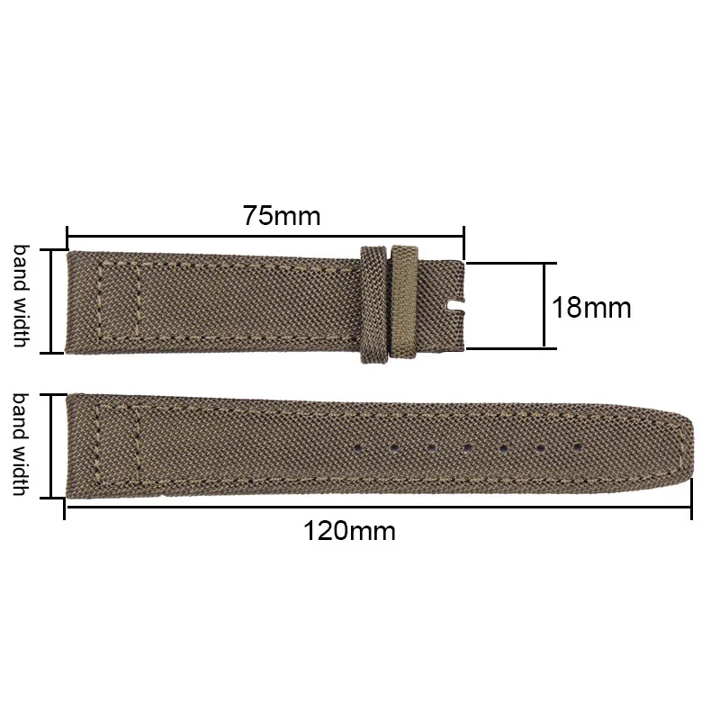 HENGRC Brand Nato Strap Canvas Nylon Watchbands 20mm 21mm 22mm Black Green High Qualiyt Watch Band Bracelet With Pin Buckle