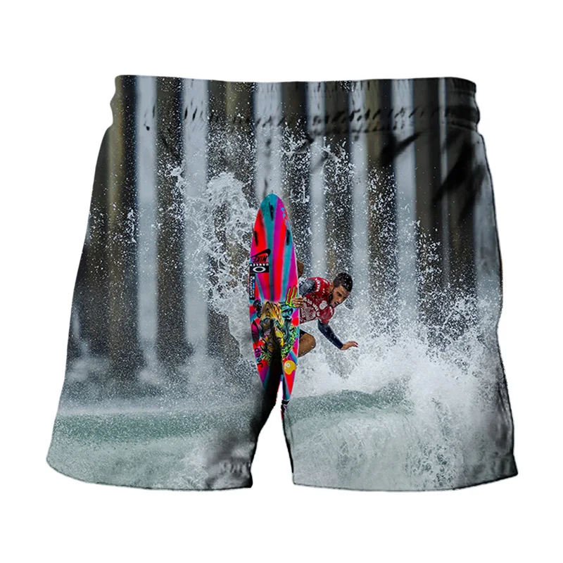 

Waves 3D Print Surfing Men's Beach Shorts Tops Swim Shorts Briefs Man Sports Swimsuits Trunks Sea Short Fashion Men