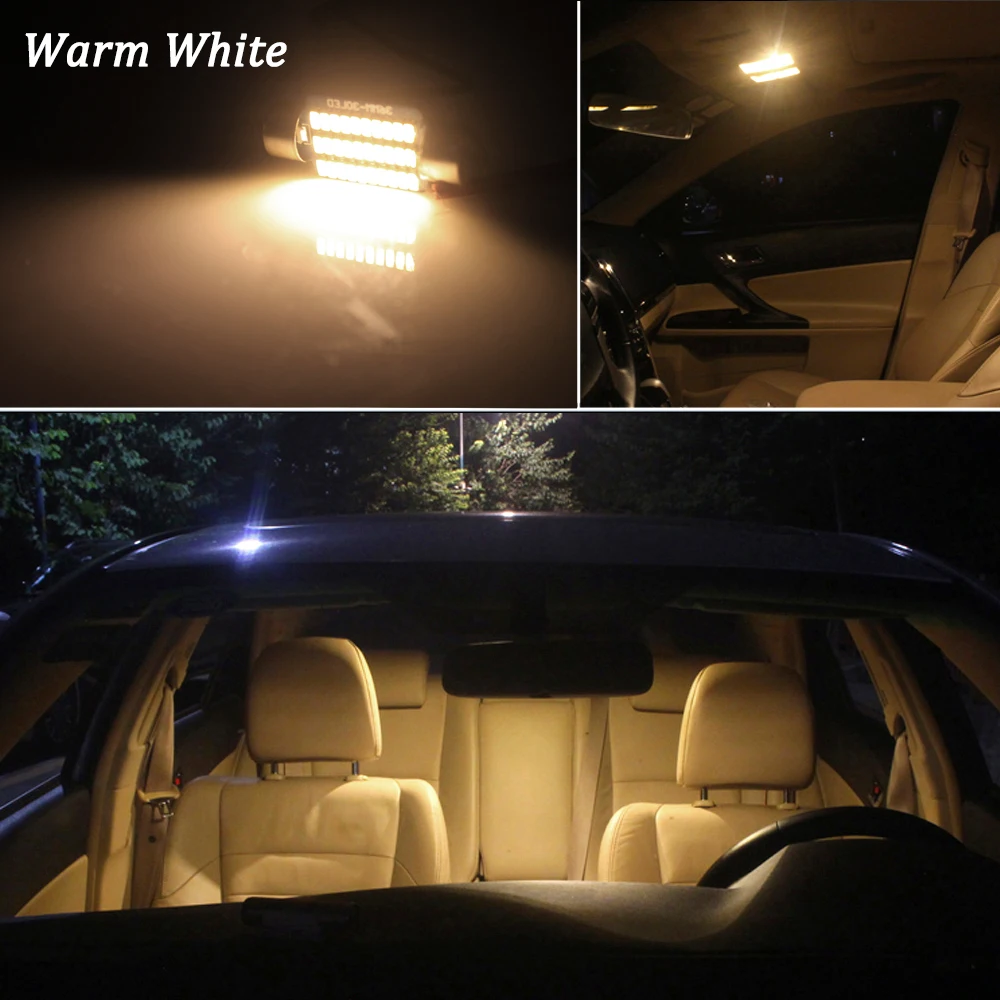 

8PCS White Error Free Canbus For Jeep Compass MK49 LED Interior Dome Map Light + License Plate Lamp Kit (2007-2016)