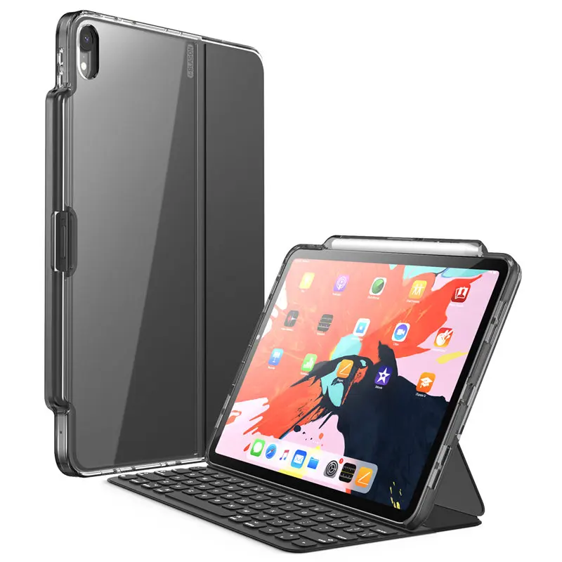 Смарт-клавиатура и карандаш в комплект не входят! I-BLASON для iPad Pro 12,9 чехол с карандашом, совместим с Умной клавиатурой - Цвет: Black