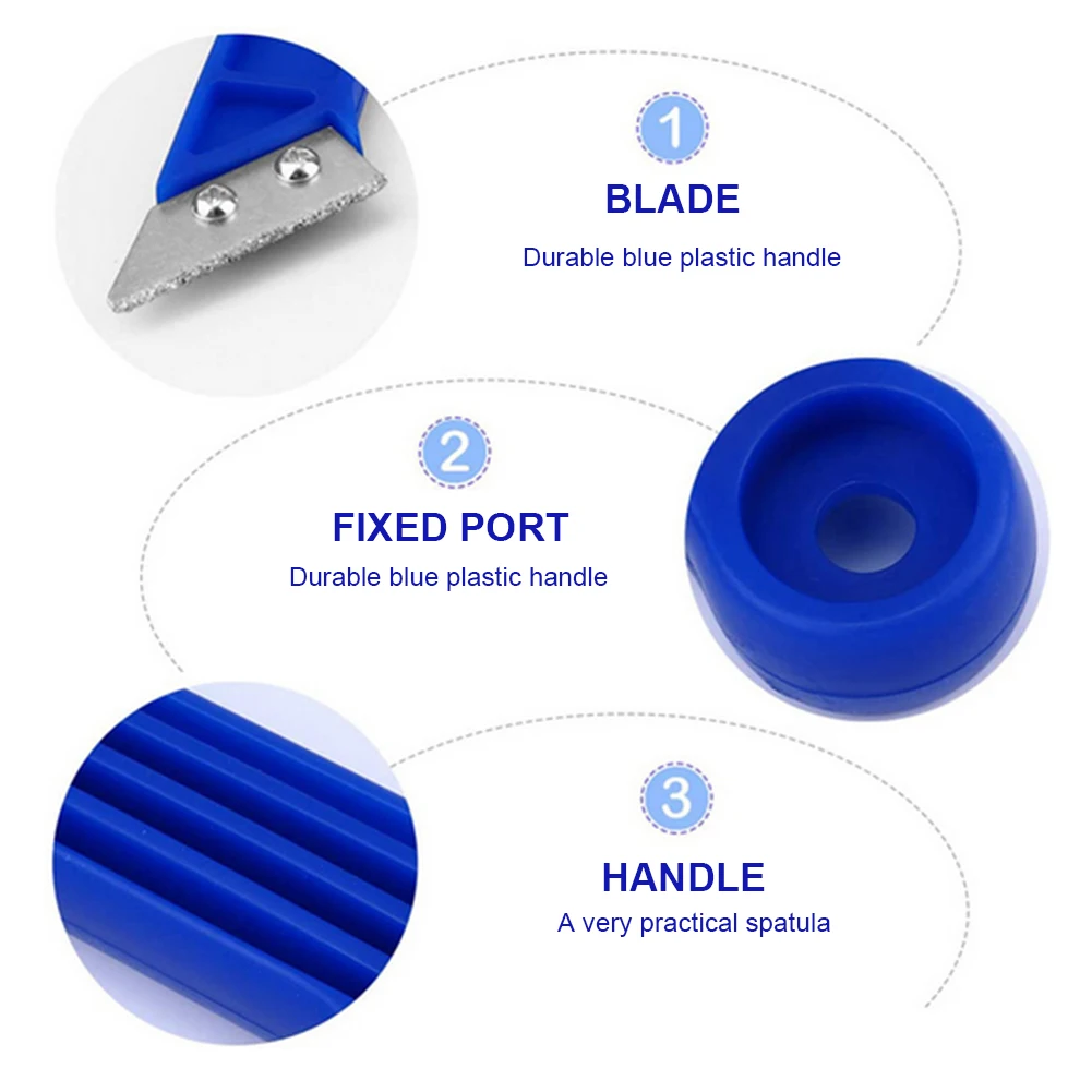 

10PCS Grout Remover Tile Joint Scraper Portable Caulking Tool Kit With Handle Razor Scraper Hard Alloy Ceramic Tile Cleaner Tool