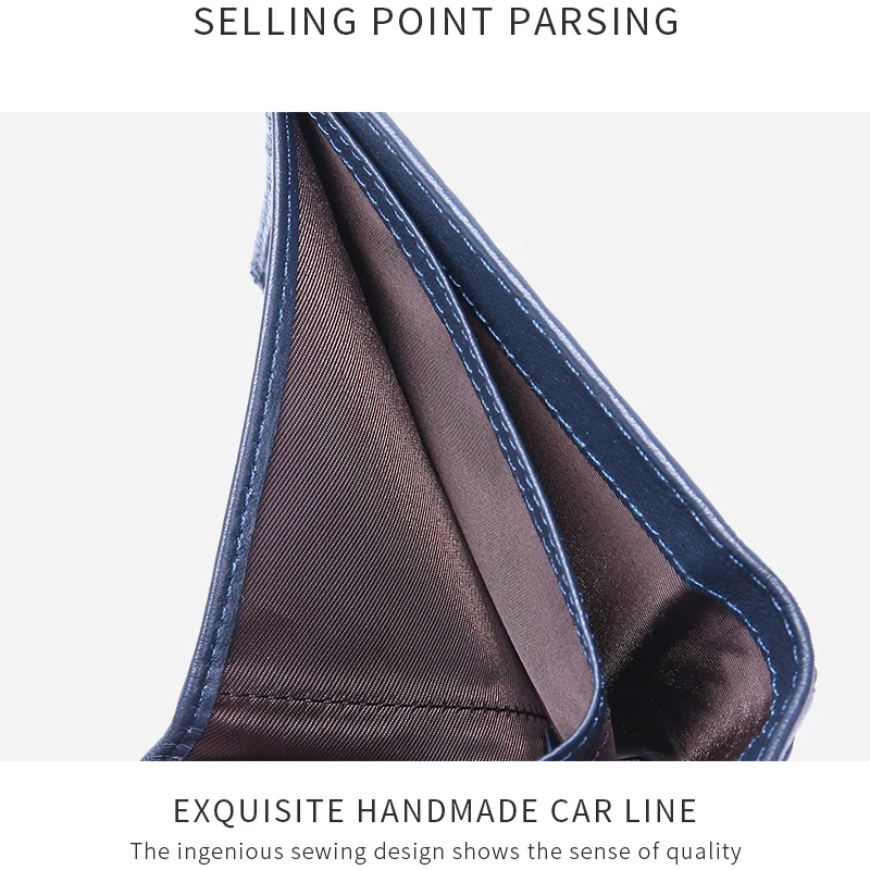 

Men'S Wallet 2021 New Luxury Sheepskin Genuine Leather Purse Fashion Woven Business Male Designer Wild Short Money Clip Wallet