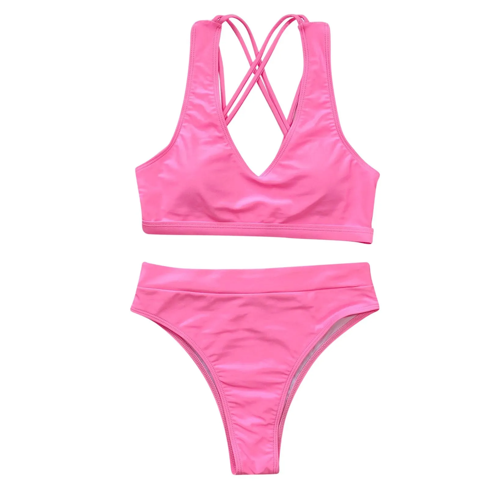 Новинка 2021 сексуальный купальник бикини с высокой талией женский бандо пуш ап