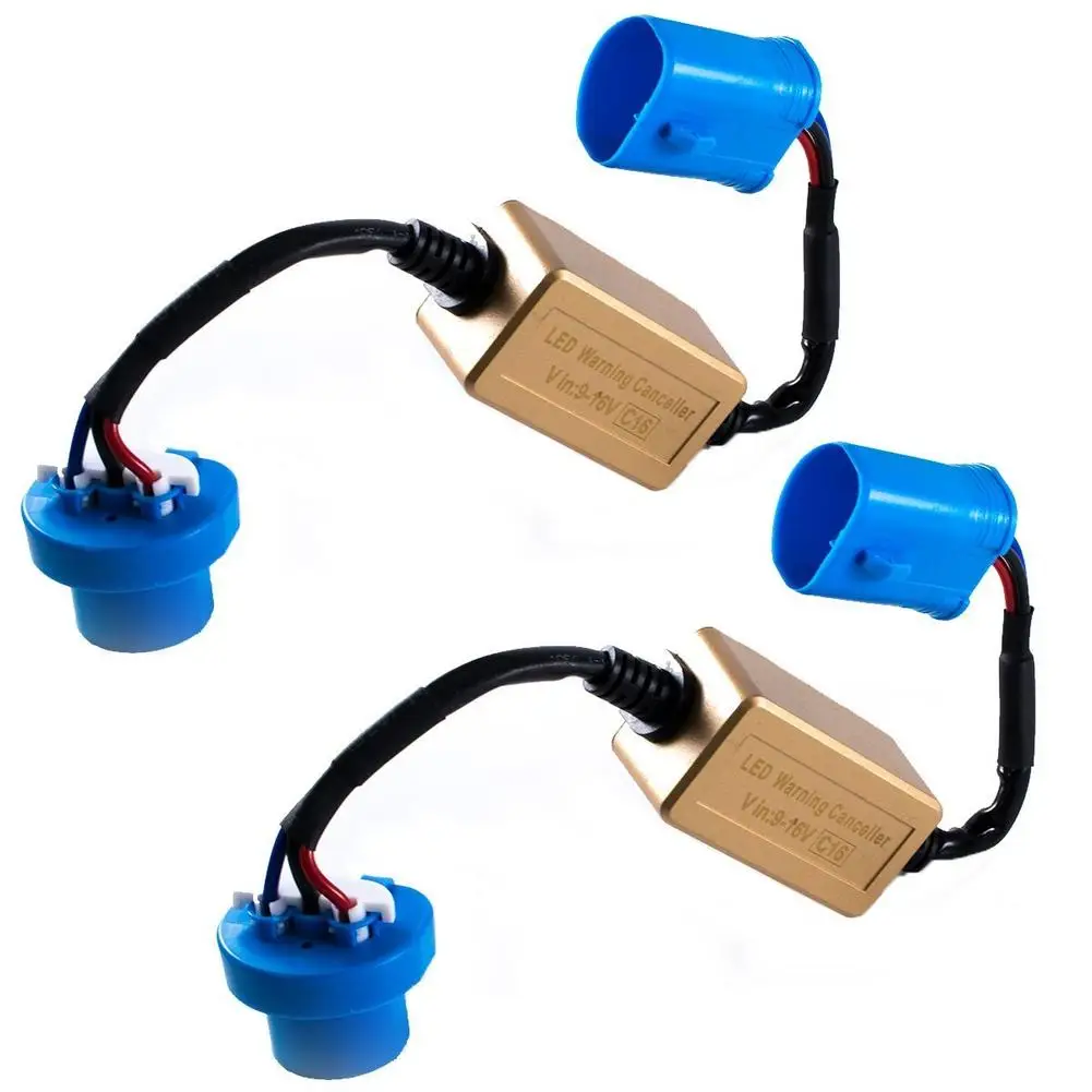

2 Pcs 9007 LED Headlight Decoder Warning Error Canceller for LED Headlights Fog Light DRL Bulbs