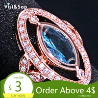 visisap vintage olva blue crystal luxury ring rose gold color aaa zircon rings for women drama anniversary jewelry b2924