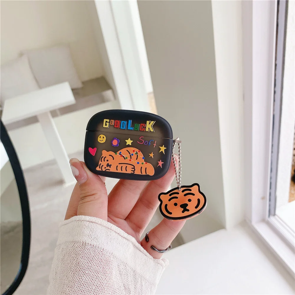 

Чехол для гарнитуры «ленивый Тигр», стильный защитный чехол для беспроводных наушников Airpods Pro, Air pods 2 1