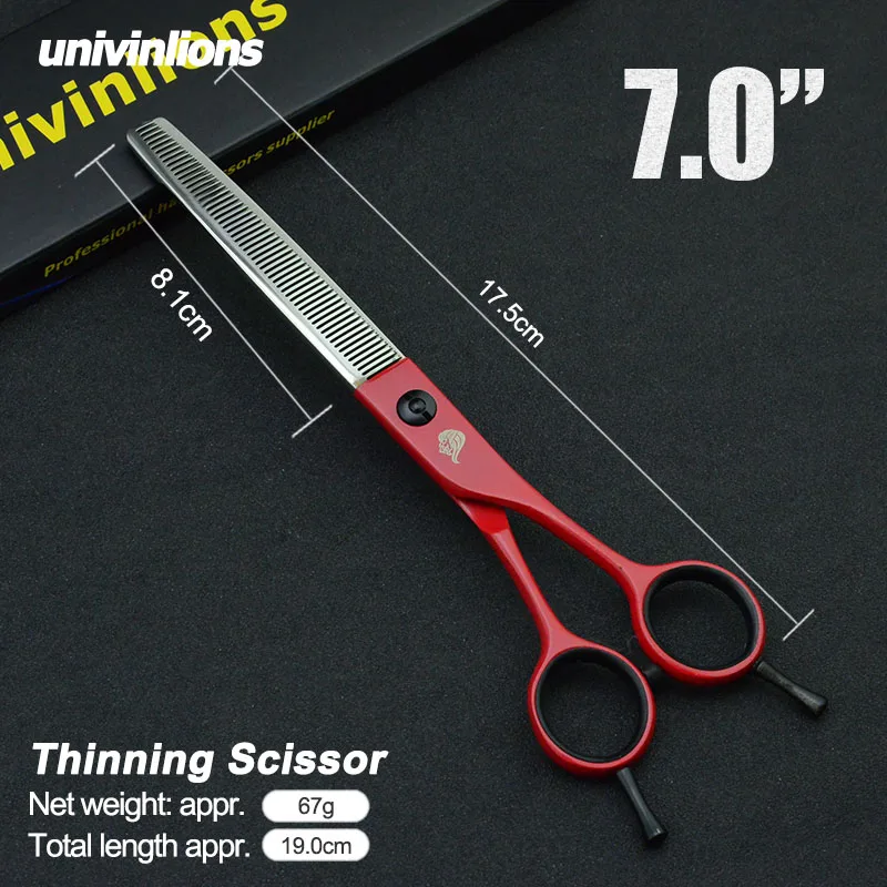 

7 inch Pet Dogs Gromming Scissors Thinning Shears Sharp Edge Animals Cat Hair Cutting Stainless Steel Barber Cutting Tools
