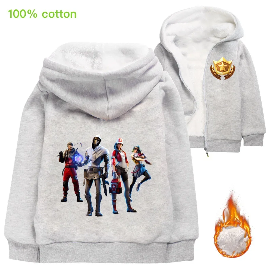 

Children Fortnite Sweatshirt Fleece Hoodie Fortress Night Unisex Clothes Boy Long Sleeve Fall Pullover Coat Trend