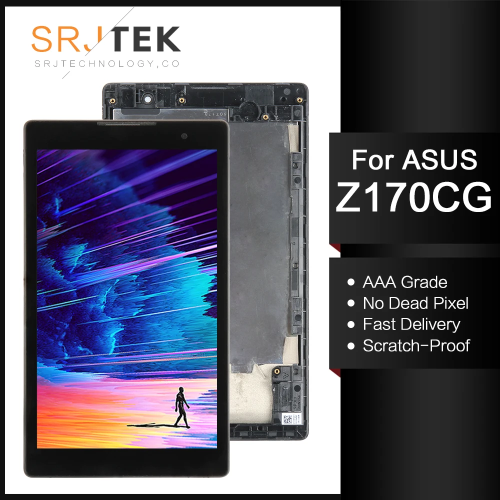 

С рамкой для Asus ZenPad C 7,0 Z170 Z170CG P01Y, ЖК-дисплей, сенсорный экран, панель, дигитайзер, датчик, полная сборка, Запасная часть