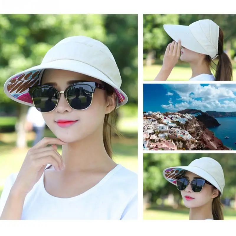 Шляпа с широкими полями для женщин складная пляжная Панама от солнца защитой