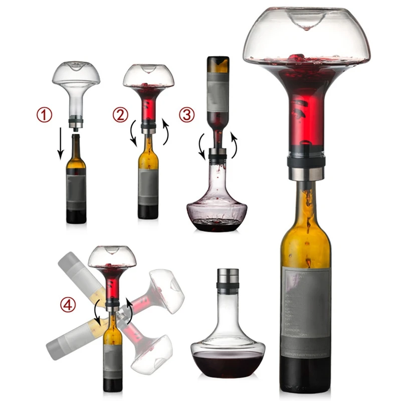 

Wine Decanters,Dispenser for Red Wine/Brandy/Champagne,Champagne Decanter Bottle,Jug Pourer Aerator