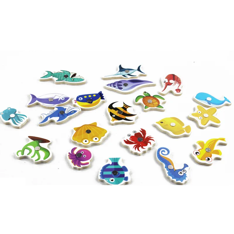 Бесплатная доставка детская деревянная морская биологическая рыболовная