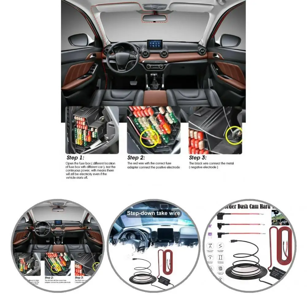 

Great Cam Hard Wire Easy to Use Safe Car Power Cable Mini USB Hard Wire Hard Wire for SUV Hard Wire Kit