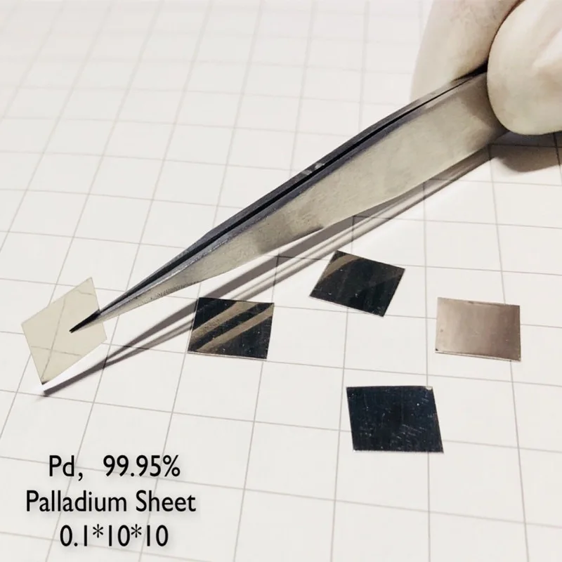

99.95% High Purity Palladium Metal Pd foil 10*10*0.1 mm