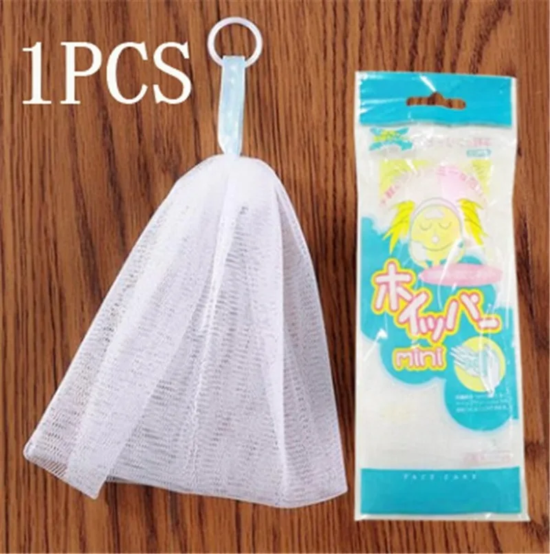 

1 Pcs Mesh Bag Hangable White Nylon Foaming Mesh Soap Net Nylon Soap Mesh Net for Cleansing Face Bathroom Supplies Bag