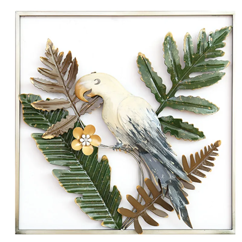 

Современный ручной работы из кованого железа настенные цветы и птицы росписи ремесел неоновая вывеска украшения дома Настенная Наклейка д...