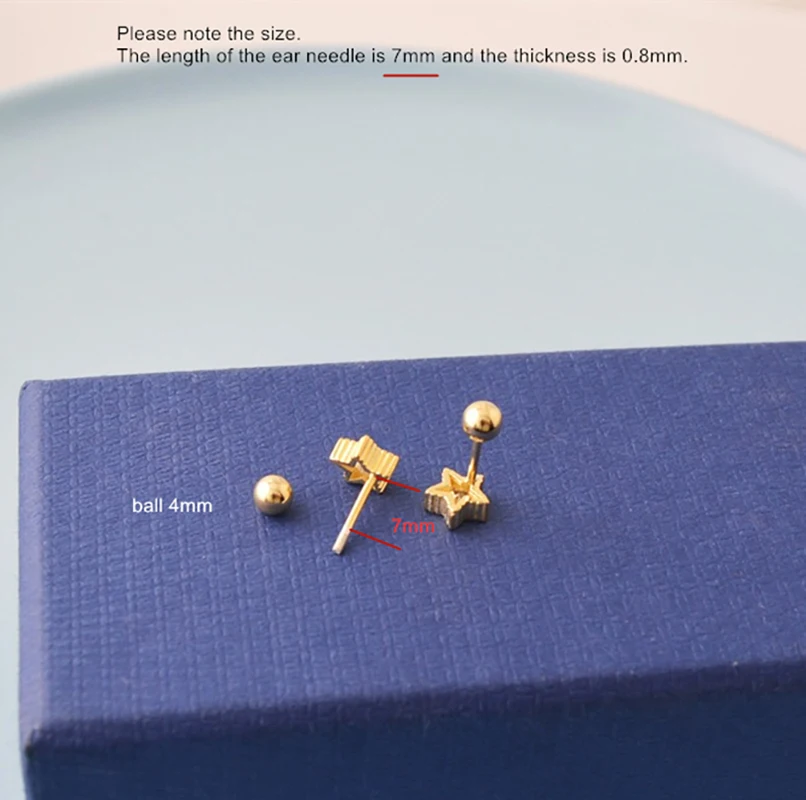 Женские серьги гвоздики из серебра 925 пробы с цирконом|Серьги-гвоздики| |